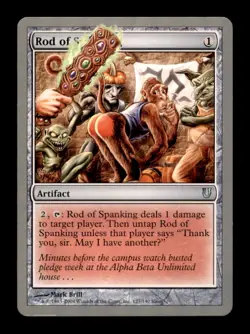 MTG Rod of Spanking LP Light Play Unhinged [1777] - Image 1