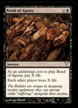 MTG Bond of Agony LP Light Play Dissension [1696] - Image 1