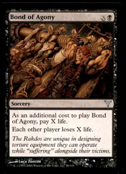 MTG Bond of Agony LP Light Play Dissension [1694] - Image 1