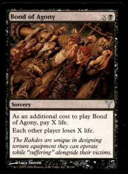 MTG Bond of Agony LP Light Play Dissension [1693] - Image 1