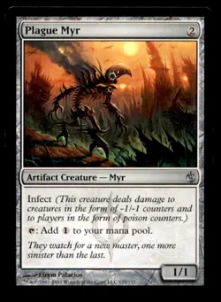 MTG Plague Myr LP Light Play Mirrodin Besieged [1753] - Image 1