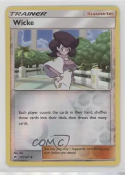 Wicke Reverse Foil Pokemon Sun & Moon Burning Shadows #127 - Image 1