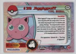 Jigglypuff Spectra-Chrome Topps Chrome Pokemon TV Animation Edition #39 2000 - Image 2