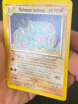 CARTE POKEMON MACHOPEUR LUMINEUX 49/105 FR UNCO WIZARDS NEO DESTINY - TBE - Image 3