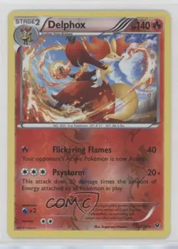 Delphox Reverse Foil Pokemon XY Fates Collide #13 - Image 1