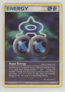 Aqua Energy Reverse Foil Pokemon EX Team Magma vs Team #86 2004 - Image 1