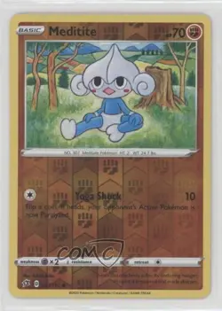 Meditite Reverse Foil Pokemon Sword & Shield Rebel Clash #097 - Image 1