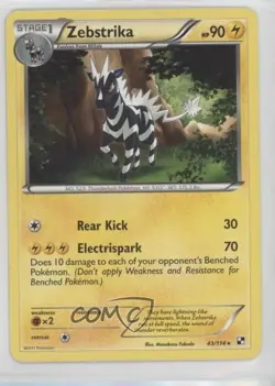 Zebstrika Pokemon Black & White Base Set #43 - Image 1
