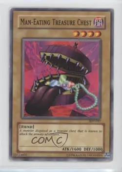 Man-Eating Treasure Chest Unlimited YuGiOh Starter Deck Yugi #SDY-037 2002 - Image 1