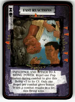 1995 Kult Reality is a Lie! Trading card game - FAST REACTIONS - Image 1