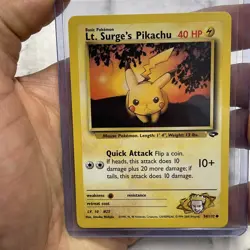 Lt. Surge's Pikachu 84/132 Pokemon TCG Gym Challenge Unlimited NM/MT Card WOTC - Image 1