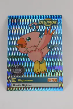 #10 BIYOMON Prism Holo Foil Digimon Exclusive Preview Silver Stamp Card LP - Image 1