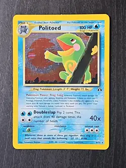 Politoed Neo Discovery Holo Rare Pokemon TCG Card 8/75 Unlimited - Image 1