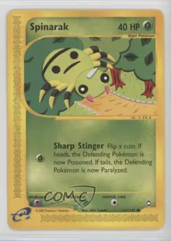 Spinarak Pokemon e-Card Series Aquapolis #111 2002 - Image 1