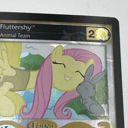 Fluttershy: Animal Team Foil Alpha MLP CCG - Premiere My Little Pony Card a #f28 - Image 4