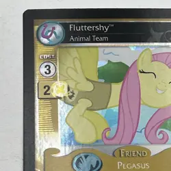 Fluttershy: Animal Team Foil Alpha MLP CCG - Premiere My Little Pony Card a #f28 - Image 5