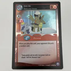 My Little Pony MLP CCG Premiere Foil Card F16 Drill Bit Destruction Worker - Image 1