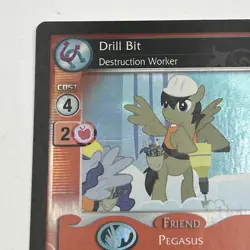 My Little Pony MLP CCG Premiere Foil Card F16 Drill Bit Destruction Worker - Image 5