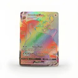Pokemon Trading Card Game Fusion Strike Greedent VMAX Rainbow Rare 272/264 NM - Image 1