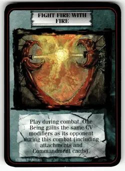 1995 Kult Reality is a Lie! Trading card game - FIGHT FIRE WITH FIRE - Image 1