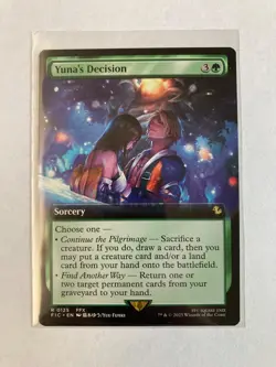 MTG Yuna's Decision (Extended Art) - Commander: FINAL FANTASY (FIC) FFX 0125 - Image 1