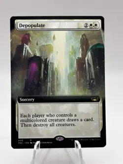 Depopulate 406 Extended Art Streets of New Capenna SNC MTG NM - Image 1