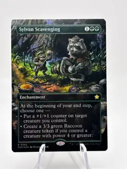 Sylvan Scavenging 0342 Foil Borderless Foundations FDN MTG NM - Image 1
