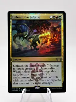 Unleash the Inferno 229/281 Foil Streets of New Capenna SNC MTG NM - Image 1