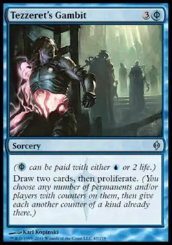 Tezzeret's Gambit - Light Play MTG New Phyrexia - Image 1