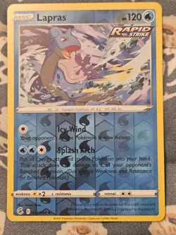 Lapras Reverse Holo 054/264 SWSH Fusion Strike Pokemon - Image 1