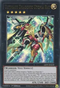 LIOV-EN039 Ultimate Dragonic Utopia Ray Ultra Rare NM 1st Edition YuGiOh TCG - Image 1