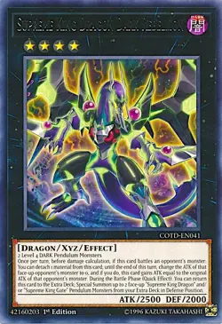 COTD-EN041 Supreme King Dragon Dark Rebellion Rare 1st Edition NM YuGiOh TCG - Image 1