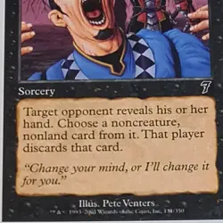 MTG Duress 🇬🇧 Nm Magic the Gathering Seventh Edition 2001 Zwang OG Card - Image 5