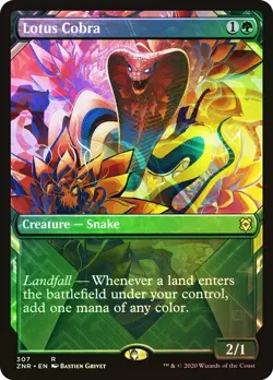 NM+ FOIL MTG Lotus Cobra Showcase Zendikar Rising # 307 Magic Card - Image 1
