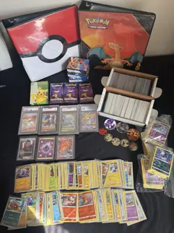 Nintendo Pokemon TCG Card Lot Instant Collection Graded Full Art Rare 1300+ Card - Image 1