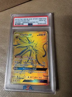 Solgaleo GX Black Star Promo Full Art Holo Card SM104a PSA 10 Pokemon - Image 2