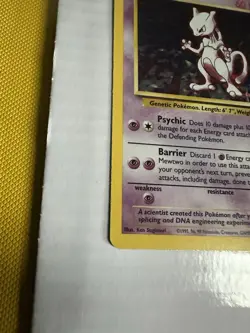 Pokemon Mewtwo TCG Base Set Holo Unlimited Rare Card 10/102 NM Condition - Image 4