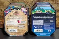 Lot of 2 Pokemon TCG Trading Card Game Tine Cases w/ Assorted Cards Monopoly $ - Image 2