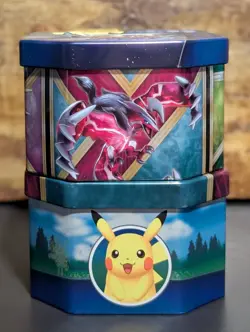 Lot of 2 Pokemon TCG Trading Card Game Tine Cases w/ Assorted Cards Monopoly $ - Image 4