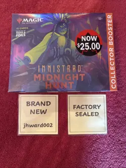 MTG Innistrad Midnight Hunt Collector Booster Box New Sealed. One 15 card Pack. - Image 1
