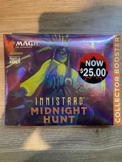 MTG Innistrad Midnight Hunt Collector Booster Box New Sealed. One 15 card Pack. - Image 1