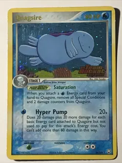 Quagsire 26/109 EX Team Rocket Returns Reverse Holo Stamped Pokemon Card LP - Image 2