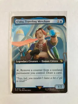 MTG O'aka, Traveling Merchant (Extended Art) - Commander (FIC) FFX 0144 - Image 1