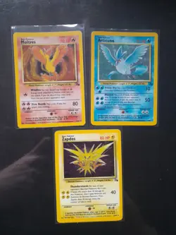 Pokemon 1999 Fossil Articuno, Zapdos And Moltres Holo Lot - Image 1