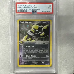 PSA 8 2004 POKEMON EX TEAM ROCKET RETURNS #6 DARK HYPNO-HOLO PSA 7 - Image 1