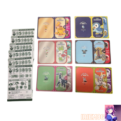 Set 6 Pikachu Pokemon Jumbo Sealdass Sticker Vintage Nintendo Bandai Japanese - Image 1