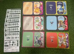 Set 6 Pikachu Pokemon Jumbo Sealdass Sticker Vintage Nintendo Bandai Japanese - Image 2