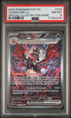 2024 POKEMON PAF EN-PALDEAN FATES 234 CHARIZARD EX 234/091 PSA 8 - Image 1