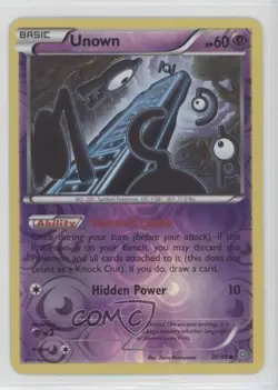 Unown Reverse Foil Pokemon XY Ancient Origins #30 - Image 1
