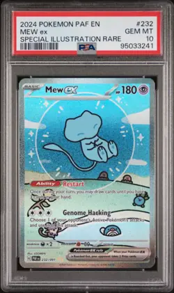Pokemon Mew Ex 232/091 Special Illustration Rare Paldean Fates Bubble Mew PSA 10 - Image 1